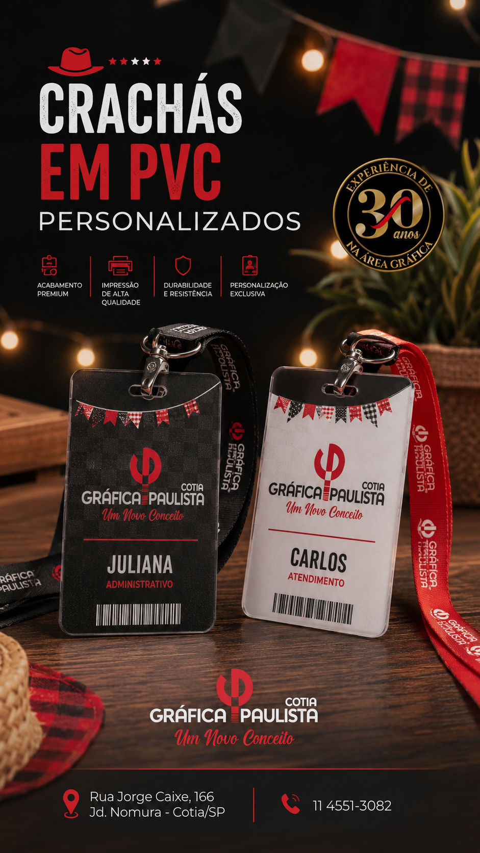 Crachás PVC